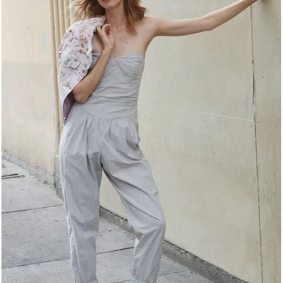 Rebeca Taylor La Vie Crisp Stripe Jumpsuit - Picture 7 of 15